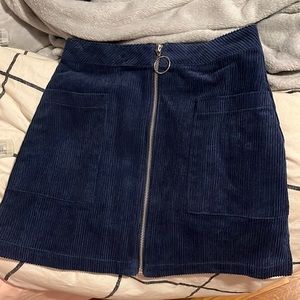 Navy corduroy skirt